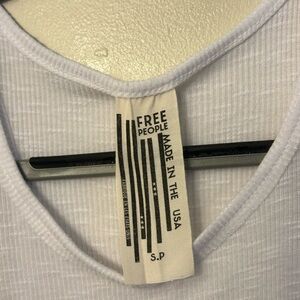 Free People White Short Sleeve Tee